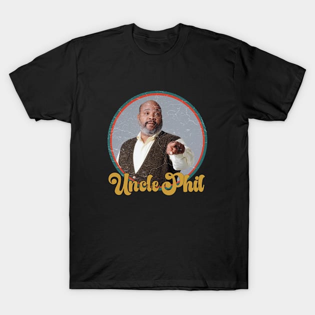 Uncle Phil portrait quotes art 90s style retro vintage 80s T-Shirt by graphicaesthetic ✅